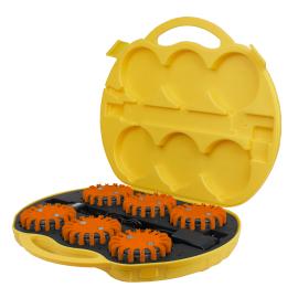 Koffer mit 6 Leuchtbaken SPIRALED Orange